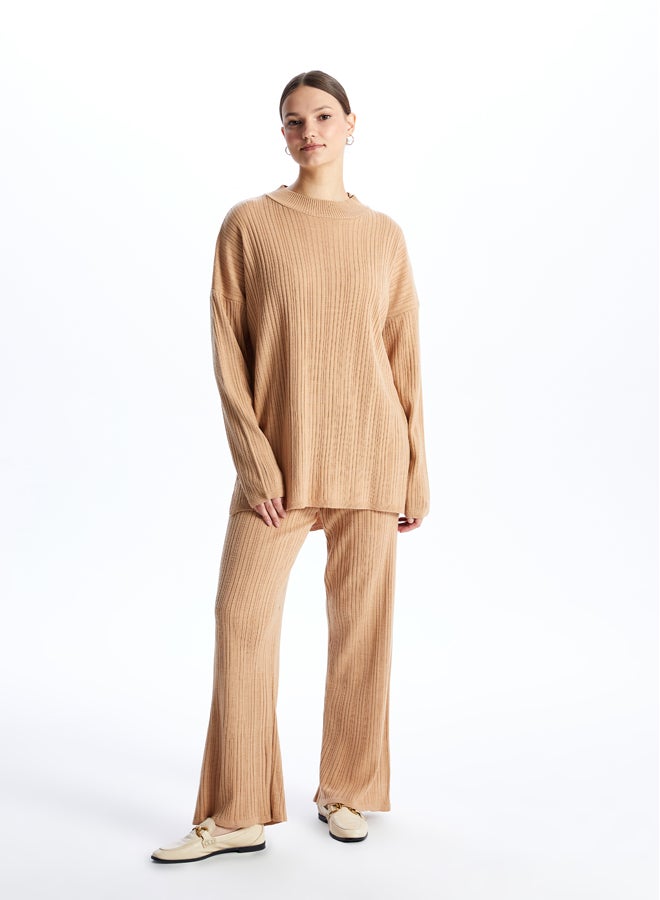 LC WAIKIKI Women's Elastic Waist Straight Knitwear Trousers - Image 2