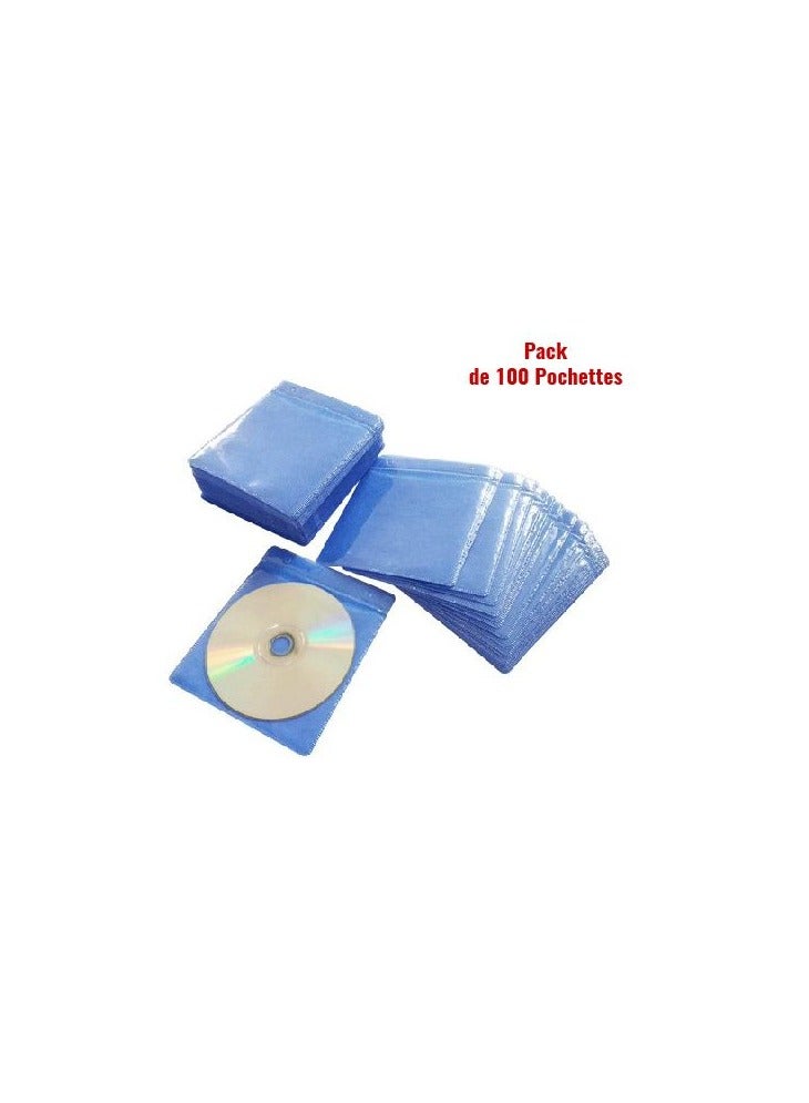 Chensin 100-Piece CD/DVD Pouches Blue  - Image 1