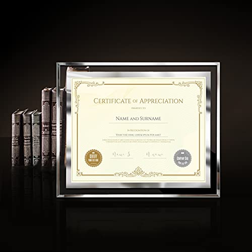 SESEAT 8.5 x 11 Certificate Document Frame Packs4 Diploma Glass Picture Frames for Tabletop - Image 3