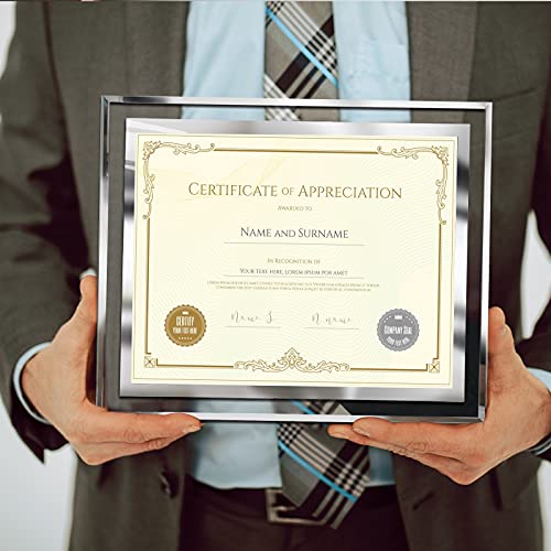 SESEAT 8.5 x 11 Certificate Document Frame Packs4 Diploma Glass Picture Frames for Tabletop - Image 5