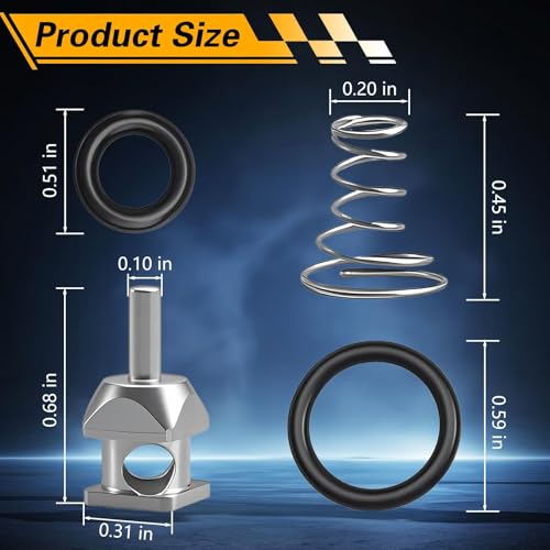 KPALAG EFI Fuel Check Valve Rebuild Kit Compatible with Harley Davidson 2001-2022 Replace# MC-300 Fuel Tool Include Check Valve, FKM O-rings, Stainless Steel Spring - Image 4