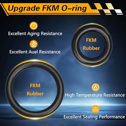KPALAG EFI Fuel Check Valve Rebuild Kit Compatible with Harley Davidson 2001-2022 Replace# MC-300 Fuel Tool Include Check Valve, FKM O-rings, Stainless Steel Spring - Image 3