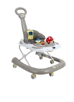 BABY PLUS Foldable Baby Walker With Comfortable Soft Cushion Seat And Backrest - GREY  - Image 2