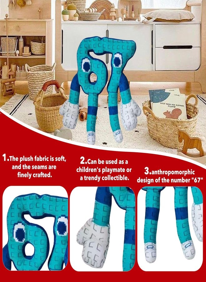 FUNKY STORE Steal a Brainrot 67 Plush, Sixty Seven Collectible Plushie for Birthday Gifts, Expressive Plush, Playful Gift Idea for Birthdays, for Party Favors, Easter Ideal Gift - Image 3