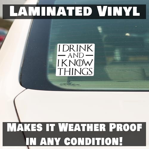 KCD I Drink and I Know Things Game of Thrones Vinyl Decal Sticker | Cars Trucks Vans Walls Laptops Cups | Black | 5.5 inches | KCD1507 - Image 4