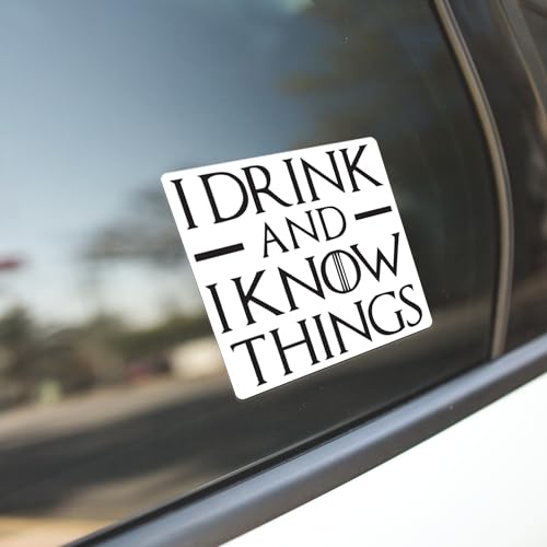 KCD I Drink and I Know Things Game of Thrones Vinyl Decal Sticker | Cars Trucks Vans Walls Laptops Cups | Black | 5.5 inches | KCD1507 - Image 3