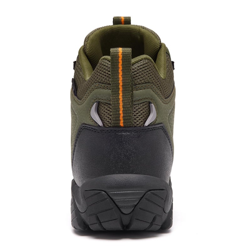 SHULOOK Men's Waterproof Hiking Boots Non-Slip Lightweight Mid Top Ankle Boot Breathable Hiker Trekking Shoes - Image 4