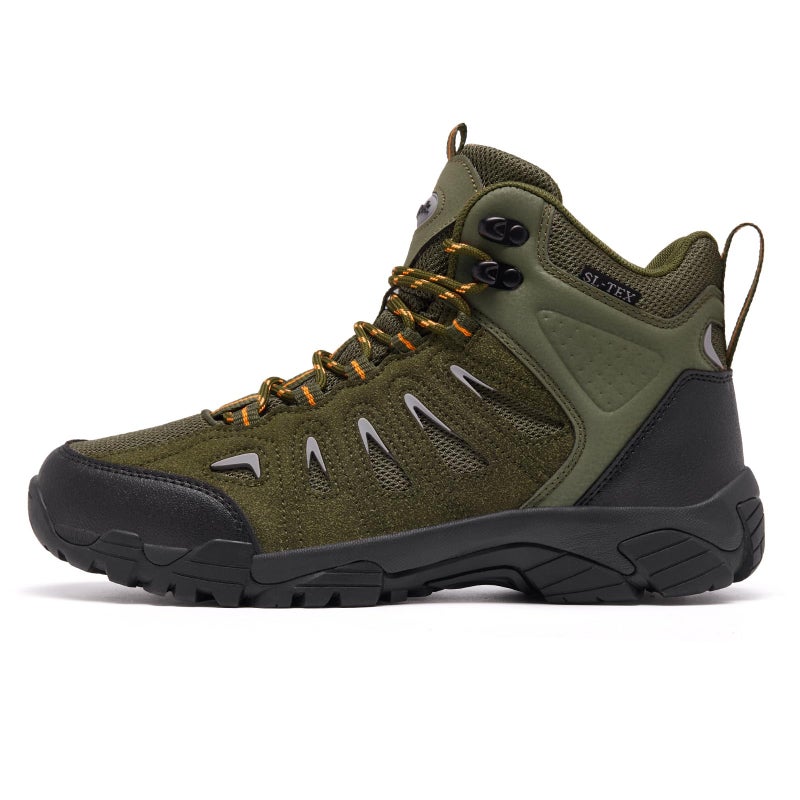SHULOOK Men's Waterproof Hiking Boots Non-Slip Lightweight Mid Top Ankle Boot Breathable Hiker Trekking Shoes - Image 2