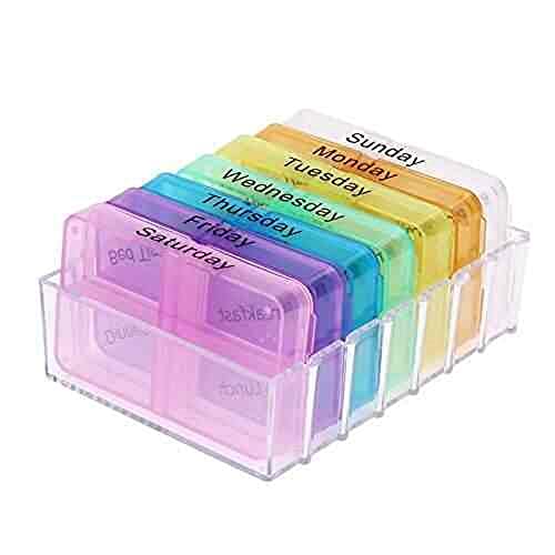 JERN Pill box Weekly Pill Organizer 4 Times A Day, 7-Day, Monthly Medication Organizer 28 Days Dispenser Pill Boxes Large Compartments Portable Travel Compartments,Travel Kits,Dust-Proof Box (Multicolor, 4 times) - Image 5