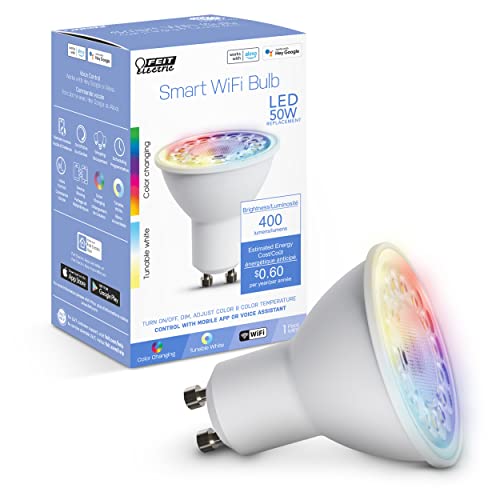 Feit Electric 50-Watt Equivalent MR16 Alexa Google Siri Smart RGBW LED Light Bulb White - Image 1