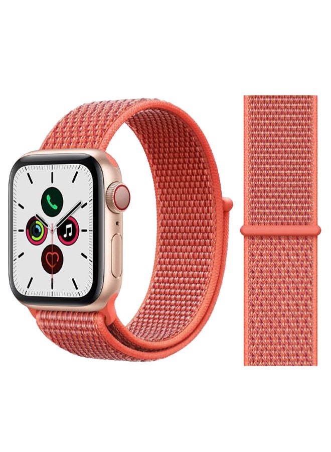 ELTRAZONE Replacement Band for Apple iWatch Series 5/4/3/2/1 42-44mm – Premium Nectarine Orange Silicone Strap, Comfortable, Durable, Adjustable Fit, Perfect for Sports and Everyday Wear - Image 2