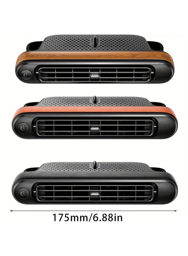 Wood Color Plug In Adjustable Car Windshield Cooling Fan Portable Dashboard Fan - Image 5