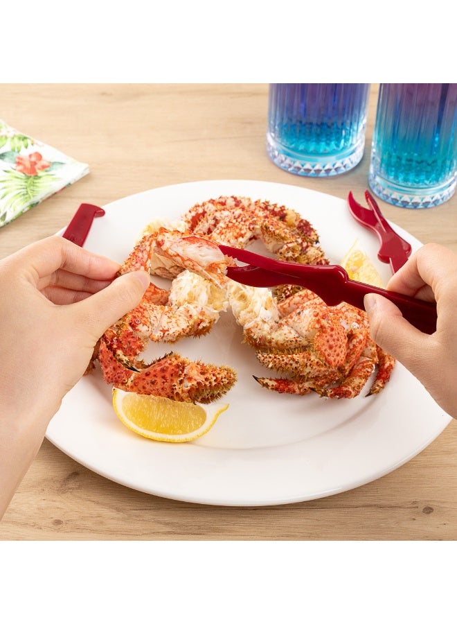 Restaurantware 7.5 Inch Seafood Shellers, 100 Durable Crab Shellers - Serrated Claw Edge, Crack Lobster, Crab, or Crawfish, Red Plastic Seafood Crackers, Devein Shrimp or Prawn, Easy To Use - Image 5