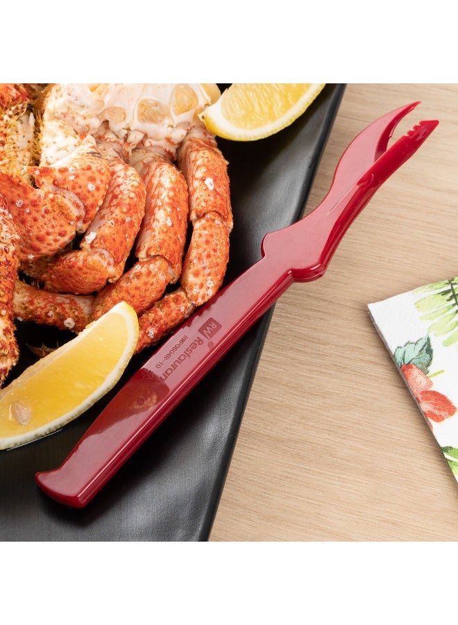 Restaurantware 7.5 Inch Seafood Shellers, 100 Durable Crab Shellers - Serrated Claw Edge, Crack Lobster, Crab, or Crawfish, Red Plastic Seafood Crackers, Devein Shrimp or Prawn, Easy To Use - Image 3
