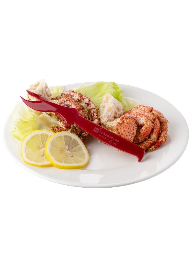 Restaurantware 7.5 Inch Seafood Shellers, 100 Durable Crab Shellers - Serrated Claw Edge, Crack Lobster, Crab, or Crawfish, Red Plastic Seafood Crackers, Devein Shrimp or Prawn, Easy To Use - Image 2