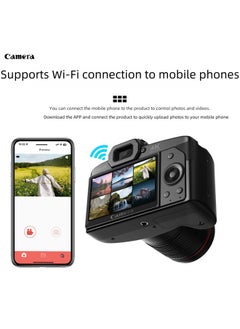 Generic Product D5 HD Wifi Digital Camera 64 Million Pixel 4K Dual Camera Night Vision Dv Camera Cross Border-Body Color:D5 Black Does Not Include Memory Card  - Image 5