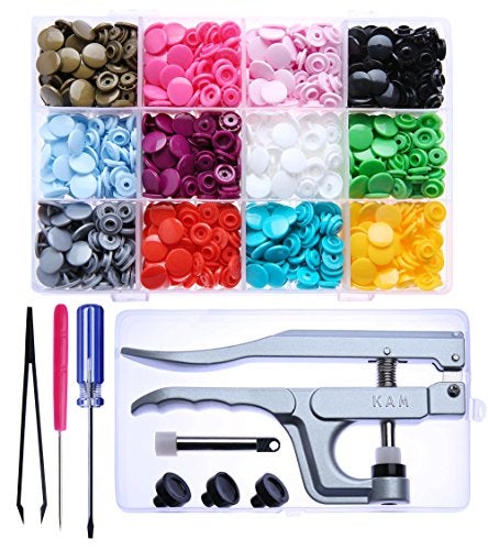 Seawhisper Original KAM Snaps Starter Fasteners Kit -360pcs KAMsnaps Size 20 + Snap Pliers for Crafts Clothing - Image 1