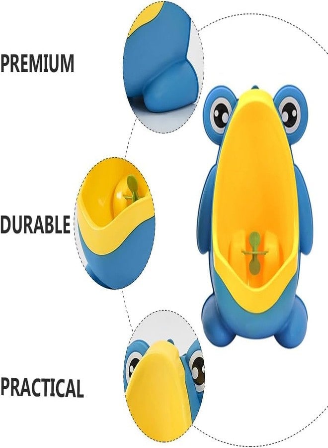 RUDRO IMPEX Children's Urinal for Boy Standing Potty Training, Portable Wall Pee Trainer Urinal for Baby Boys Kids Toddler (Frog-Blue-Yellow) - Image 3