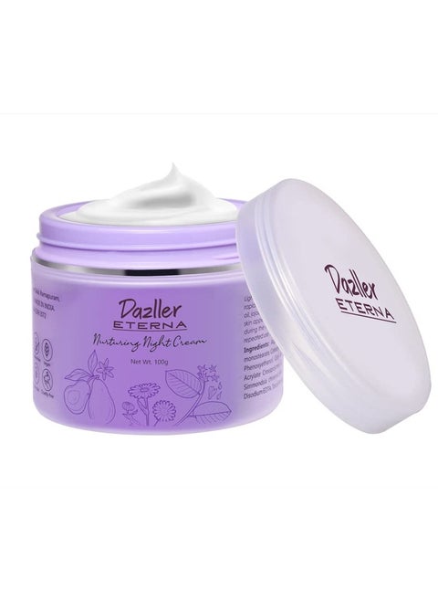 Dazller Nurturing Night Cream 100g Lightweight Non Greasy Formula Enriched with Natural Avocado Jojoba Calendula