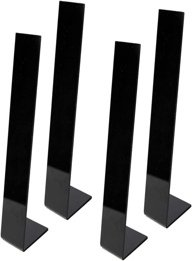 Anistuff 2 Pieces Clear Acrylic Hair Clip Display Stand L-Shaped Hairpin Display Holder Barrette Display Stand Holder Hair Clip Organizer Stand Holder, Transparent (Black) - Image 1