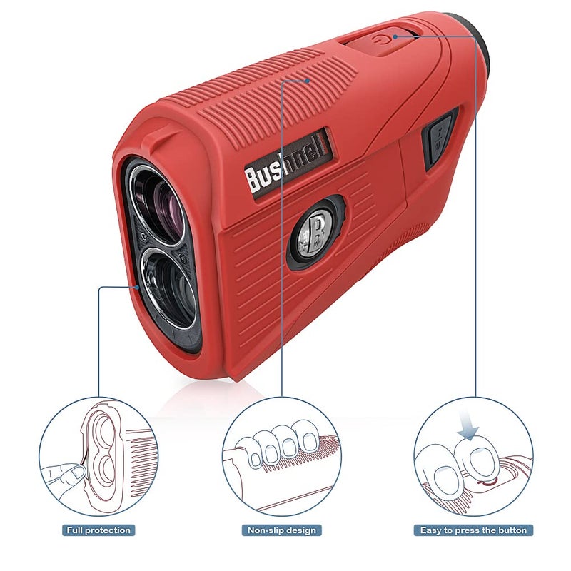 TUSITA Silicone Case Compatible with Bushnell Tour V5 Slope Shift Laser Golf Rangefinder - Red - Image 5