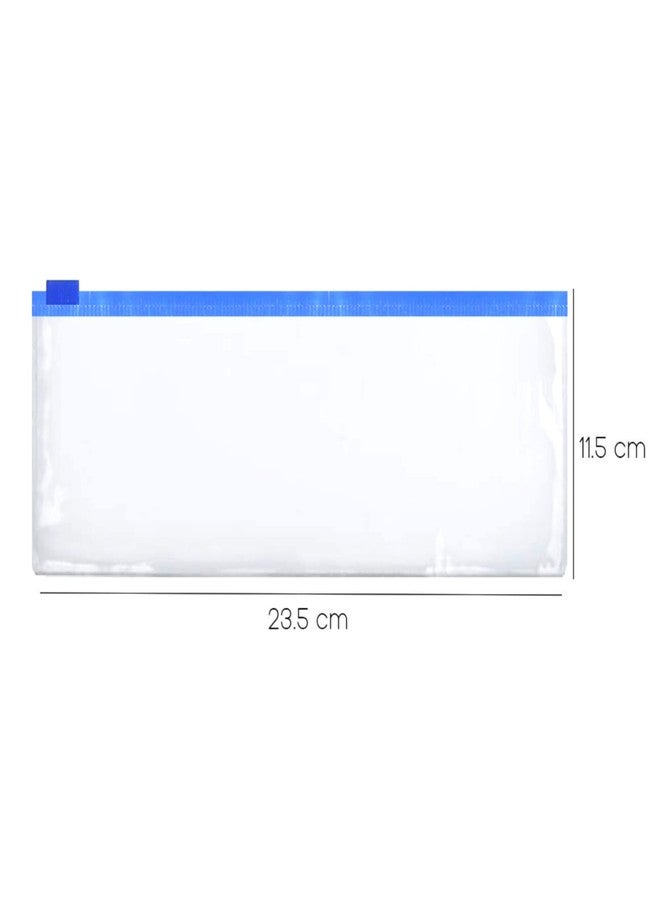 Parseed Multipurpose Zipper Case, Pen and Pencil Pouch Case, Travel Accessory Organizer Bag, Stationery Holder, Makeup Pouch, Return Gift for Kids - Multicolour Transparent Pouch - Pack of 6 - Image 5