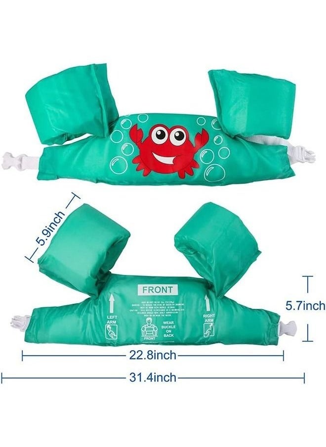 Unewshi Swimming Arm bands Float Vest, Swimming Float Vest, Swim Training Jacket(Green)  - Image 2