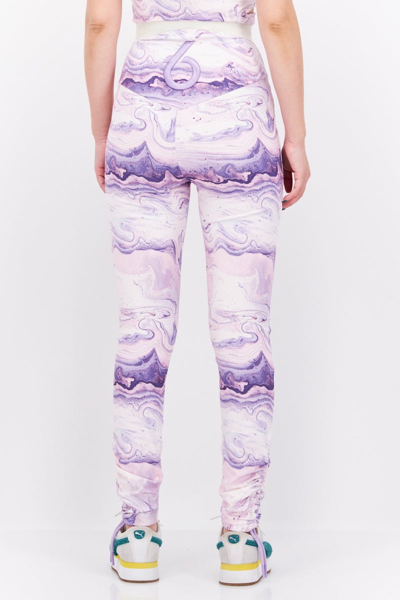 TRIBE OF 6 Women Swirl Print Pull On Leggings, Multicolor - Image 4