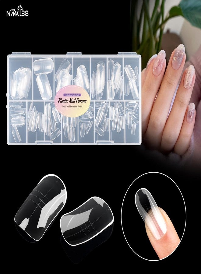 NMKL38 150PCS Dual Nail Forms 12 Sizes Extension Poly Nail Gel Full Cover Nail Molds With Scale Nail Art Design for Salon DIY at Home - Image 2