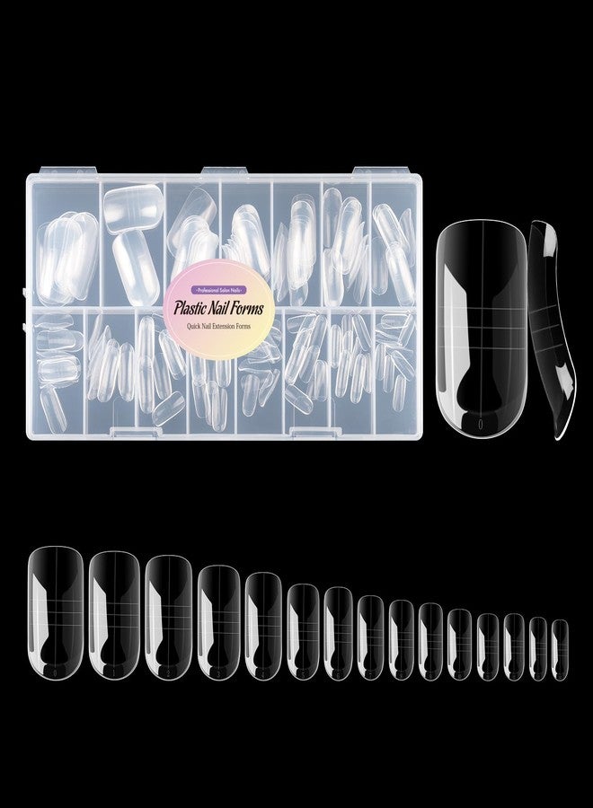 NMKL38 150PCS Dual Nail Forms 12 Sizes Extension Poly Nail Gel Full Cover Nail Molds With Scale Nail Art Design for Salon DIY at Home - Image 1