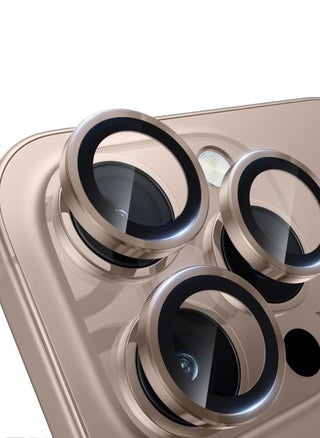Camera Lens Protector for iPhone 16 Pro Max, 9H Hardness Tempered Glass Single Ring Cover, HD Clear, No Impact on Photography Quality, 3 Pack - Desert Titanium - pzsku/Z01819FB8F4C5EDF952E8Z/45/1742236009/a4cb8042-a0f6-4d45-9253-9518b2f4aca5