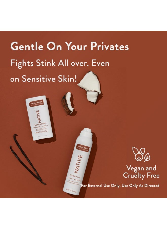 native - Native Whole Body Deodorant Stick Contains Naturally Derived Ingredients, Deodorant for Men and Women | 72 Hour Odor Protection, Aluminum Free with Coconut Oil and Shea Butter | Coconut & Vanilla - Image 1