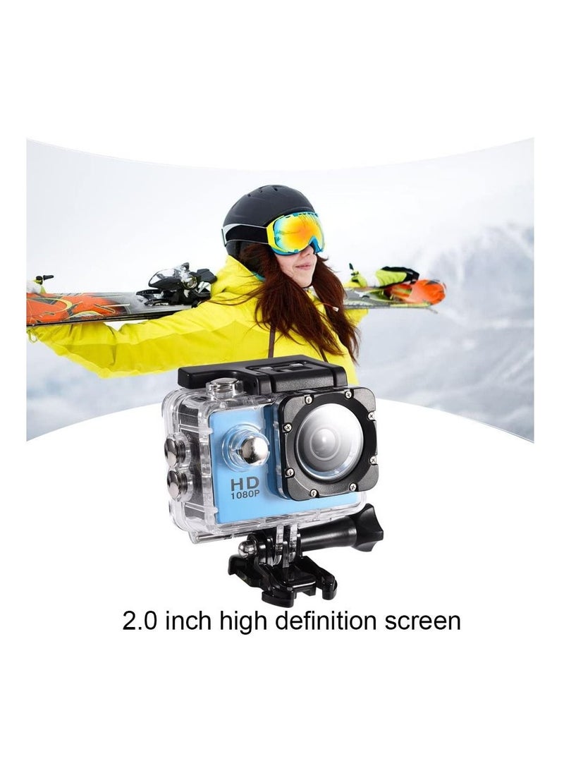 Generic - Mini DV Sports Camera, Waterproof Outdoor Sport Action Camera 1080P HD Camcorder, 2 Inch High Definition Screen, 90 Degree Wide View Angle, Good For Cycling Hiking Swimming Skiing(Black) - Image 1