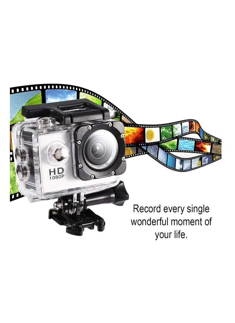 Generic - Mini DV Sports Camera, Waterproof Outdoor Sport Action Camera 1080P HD Camcorder, 2 Inch High Definition Screen, 90 Degree Wide View Angle, Good For Cycling Hiking Swimming Skiing(Black) - Image 1