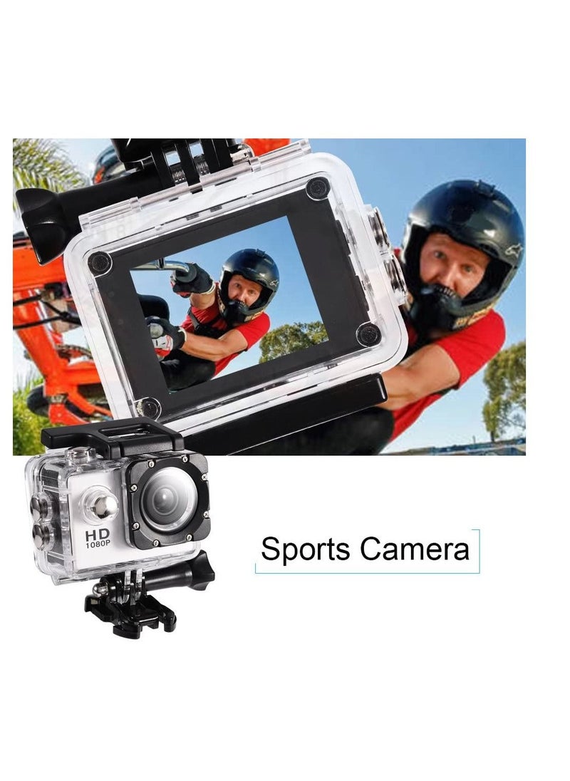 Generic - Mini DV Sports Camera, Waterproof Outdoor Sport Action Camera 1080P HD Camcorder, 2 Inch High Definition Screen, 90 Degree Wide View Angle, Good For Cycling Hiking Swimming Skiing(Black) - Image 1