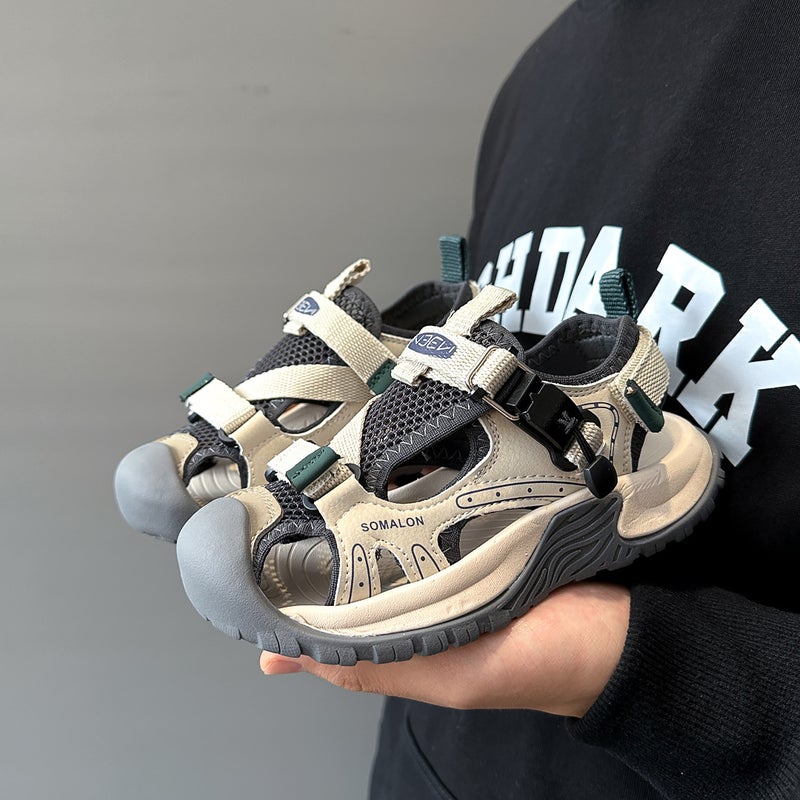 Boys Sandals Baotou 2025 Children'S Sports Sandals Student Beach Shoes Big Children'S Girls Sandals - Image 4