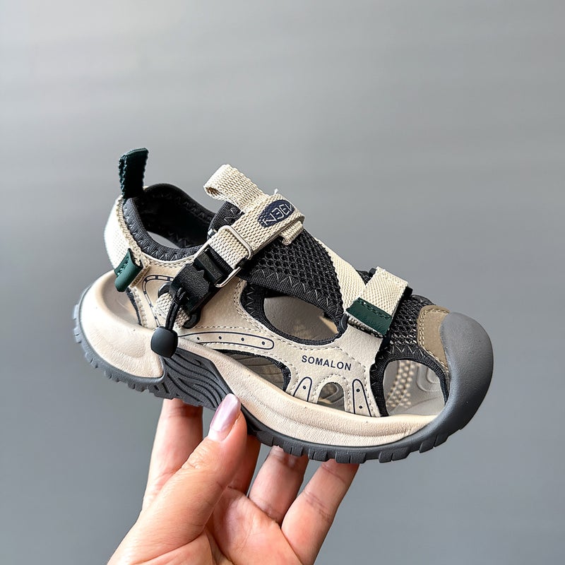 Boys Sandals Baotou 2025 Children'S Sports Sandals Student Beach Shoes Big Children'S Girls Sandals - Image 1