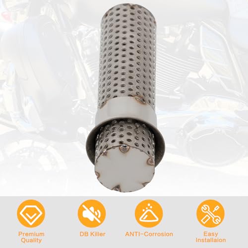 VG MOTO Universal Motorcycle DB killer 51mm 2" Exhaust Muffler Baffle Removable for Silencer Pipe Noise Sound Eliminator (Style E) - Image 2