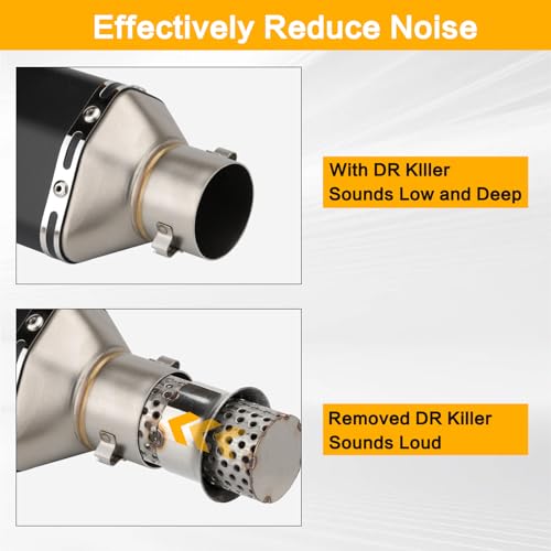 VG MOTO Universal Motorcycle DB killer 51mm 2" Exhaust Muffler Baffle Removable for Silencer Pipe Noise Sound Eliminator (Style E) - Image 4