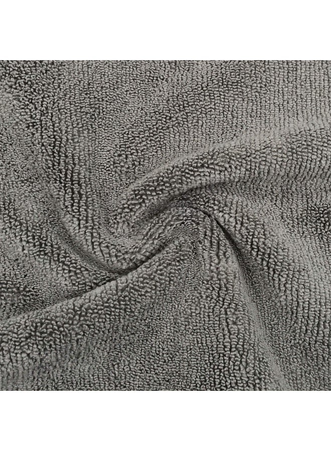 POLYTE Professional Quick Dry Lint Free Microfiber Hair Drying Salon Towel, 16 x 29 in, 8 Pack (Dark Gray) - Image 4