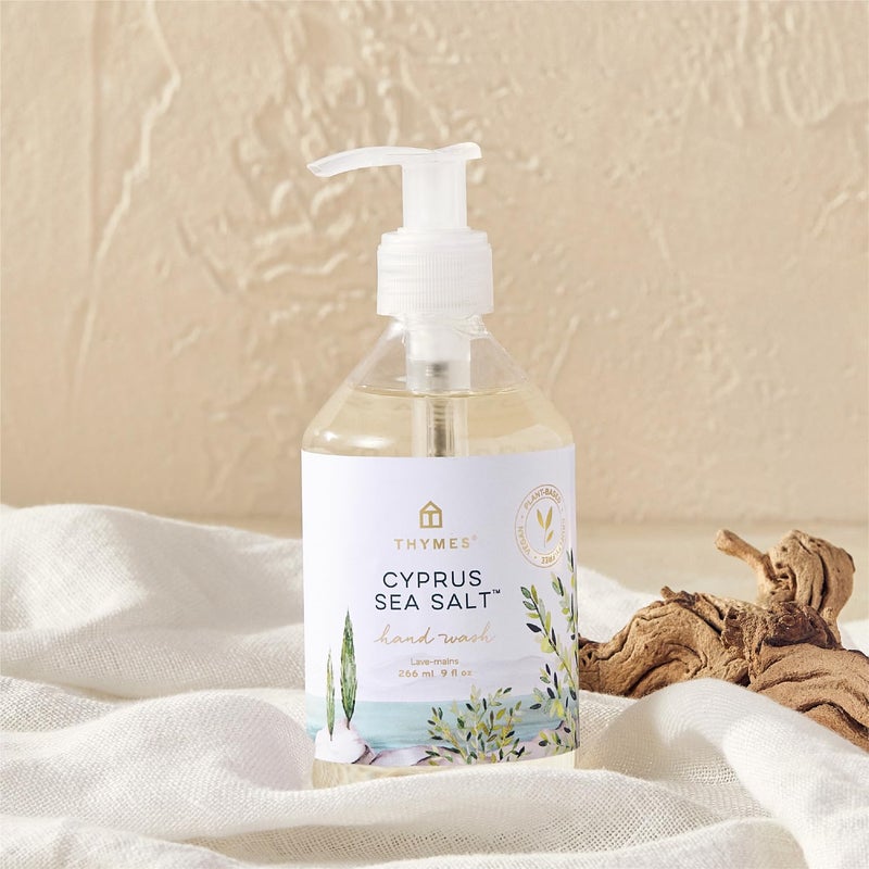 Thymes Hand Wash - Moisturizing Hand Soap Dispenser with Pump - Skin Care - Hydrating Liquid Soap Scented with Notes of Moroccan Rosemary, Sun-Kissed Sage, & Amalfi Lemon (Cyprus Sea Salt, 9 fl oz) - Image 2