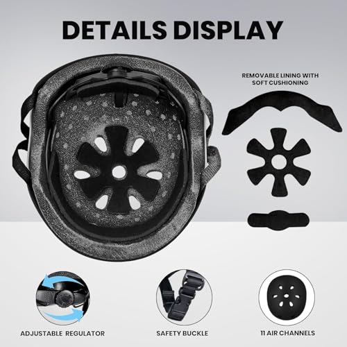 Jaspo Vault Complete Kit | ABS Shell EPS Helmet & PE Shell Guards with 8mm EVA Foam Cushion | Comfort Fit Safety Gear for Skating, Cycling, Skateboarding & Scooter Riding (Combo, Large (55 to 61 cms) - Image 3
