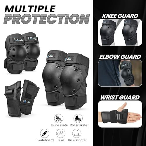 Jaspo Vault Complete Kit | ABS Shell EPS Helmet & PE Shell Guards with 8mm EVA Foam Cushion | Comfort Fit Safety Gear for Skating, Cycling, Skateboarding & Scooter Riding (Combo, Large (55 to 61 cms) - Image 4