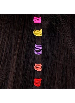 eBoot 100 Count Girls Elastic Hair Ties Ponytail Holders No Metal Hair Elastics (Multicolor 3.5 X 0.2 Cm)  - Image 5