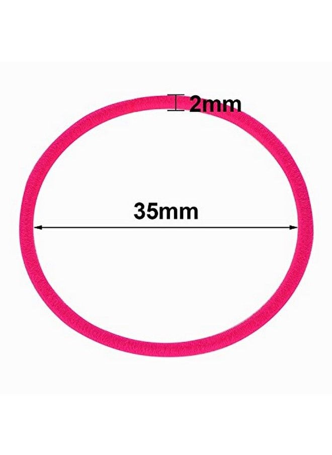 eBoot 100 Count Girls Elastic Hair Ties Ponytail Holders No Metal Hair Elastics (Multicolor 3.5 X 0.2 Cm)  - Image 4