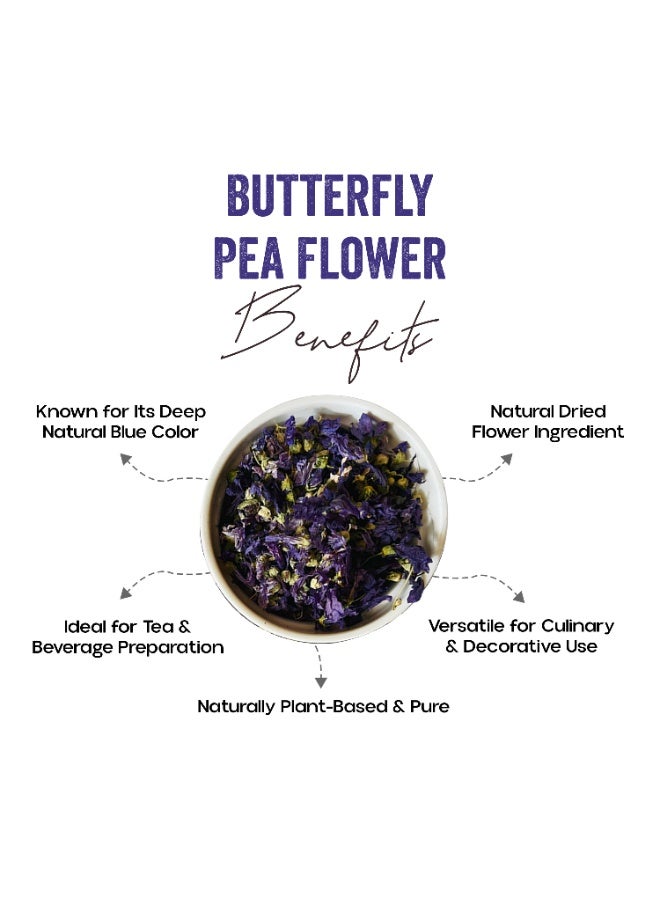 OGOC Premium Dried Butterfly Pea Flowers for Herbal Tea, Natural Coloring & Aromatherapy - Image 2