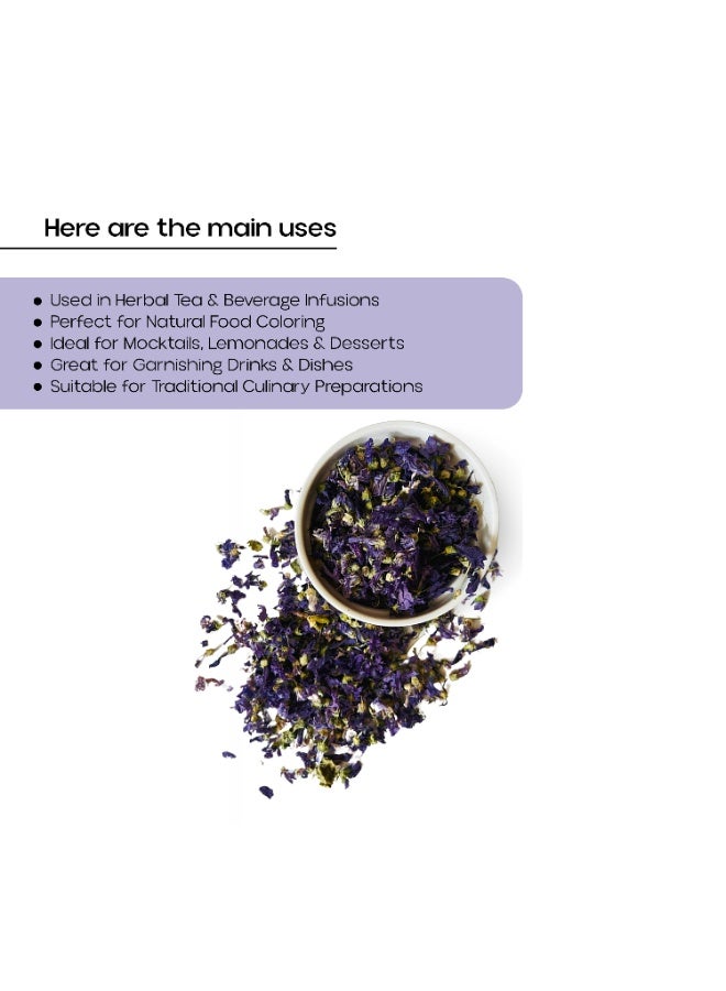 OGOC Premium Dried Butterfly Pea Flowers for Herbal Tea, Natural Coloring & Aromatherapy - Image 3