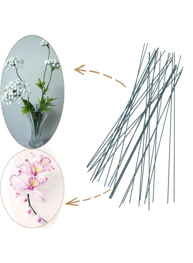 Cshangzei 200 Pcs 16 Inch 22 Gauge Dark Green Floral Stem Wire Flower Making Accessory Perfect For Diy Bouquet Stem Wrapping And Crafts - Image 4