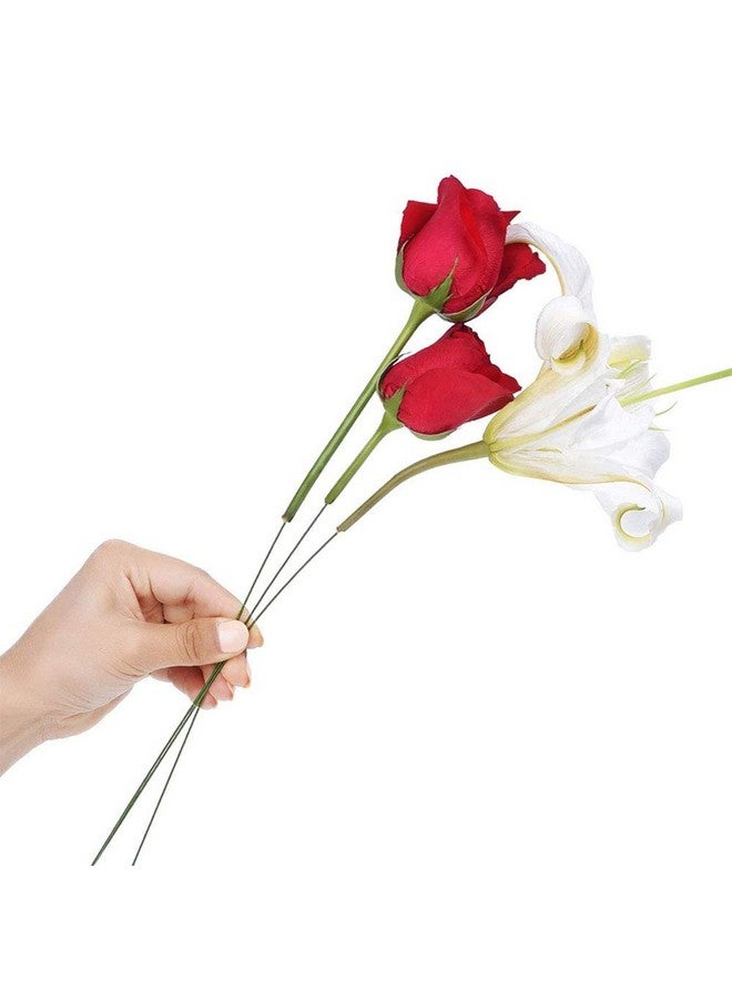 Cshangzei 200 Pcs 16 Inch 22 Gauge Dark Green Floral Stem Wire Flower Making Accessory Perfect For Diy Bouquet Stem Wrapping And Crafts - Image 5