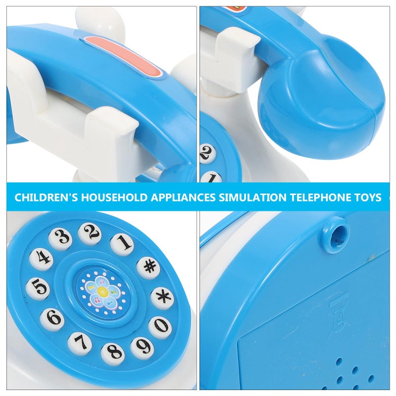 Kids Simulation Telephone Toy With Interactive Dial Pretend Play Phone For Toddlers - Image 4